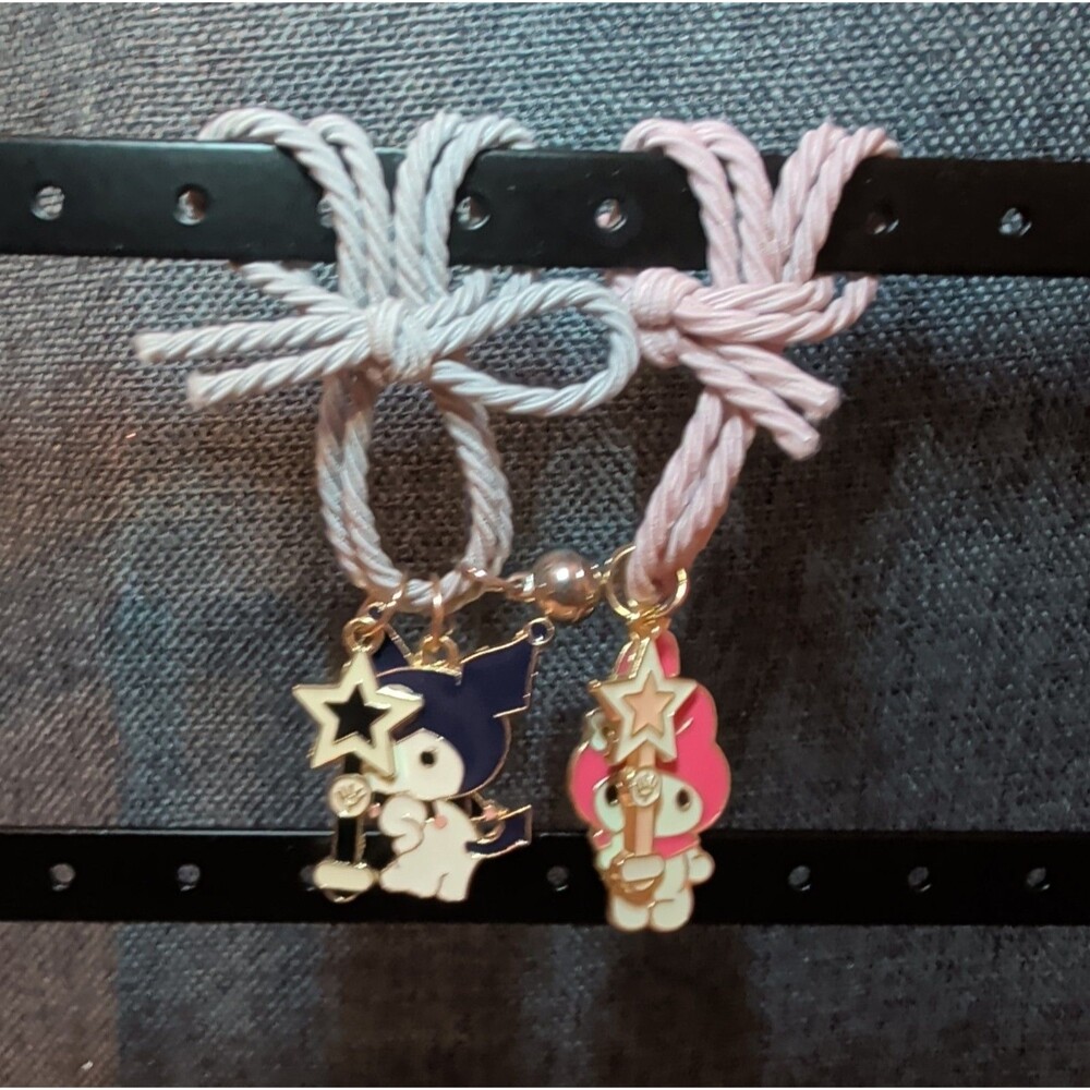 Kuromi My Melody Magnetic Friendship Bracelet Set Enamel Kawaii Y2K  OS
